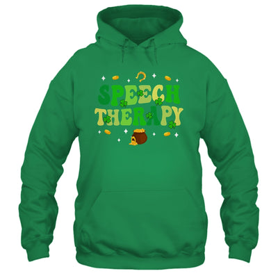 St Patricks Day Retro Speech Therapy SLP Therapist Groovy Shirt & Hoodie | teecentury