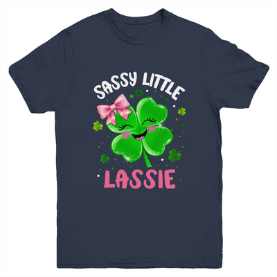 St Patricks Day Sassy Little Lassie Funny Kids Girl Youth Shirt | teecentury