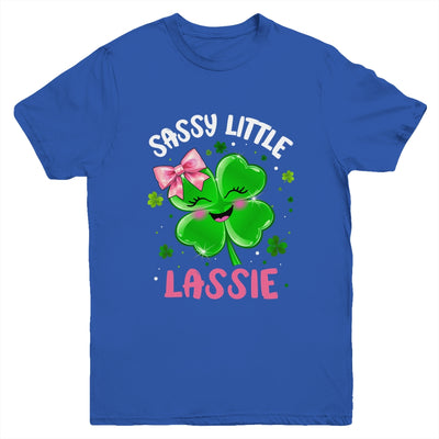 St Patricks Day Sassy Little Lassie Funny Kids Girl Youth Shirt | teecentury