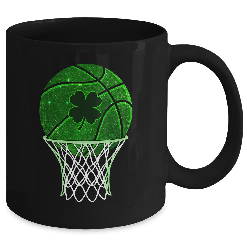 St Patricks Day Shamrock Basketball Irish Boys Girls Men Mug | teecentury