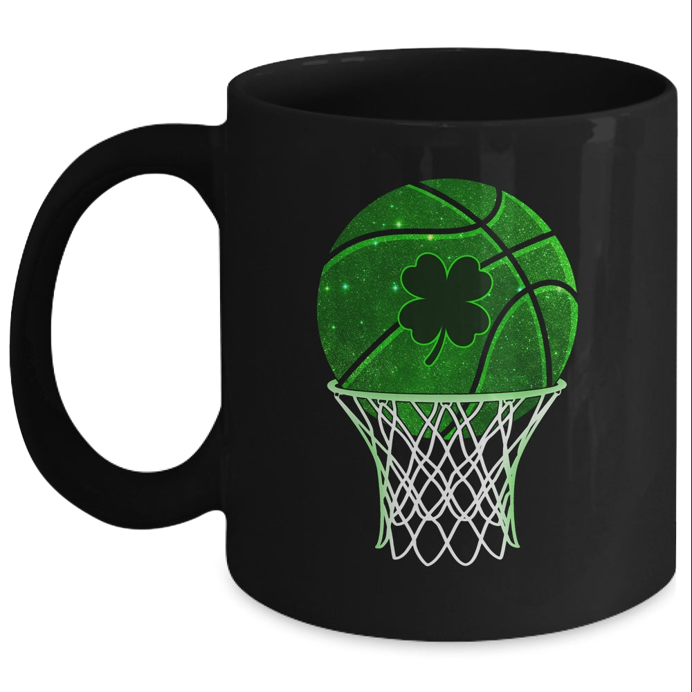 St Patricks Day Shamrock Basketball Irish Boys Girls Men Mug | teecentury