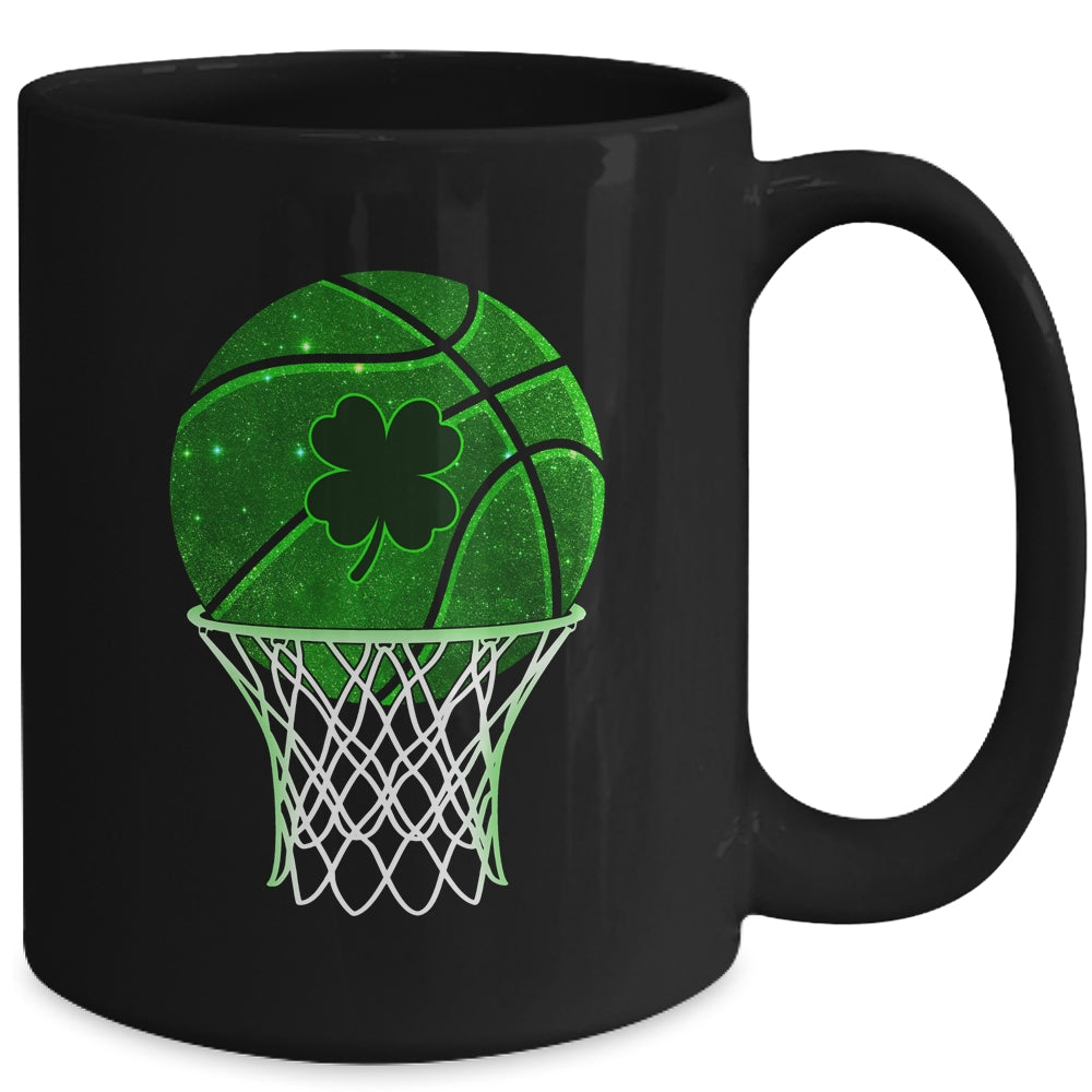 St Patricks Day Shamrock Basketball Irish Boys Girls Men Mug | teecentury