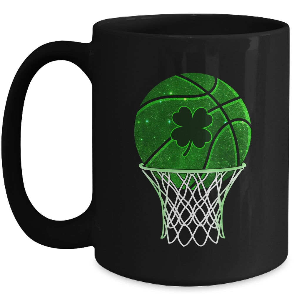 St Patricks Day Shamrock Basketball Irish Boys Girls Men Mug | teecentury