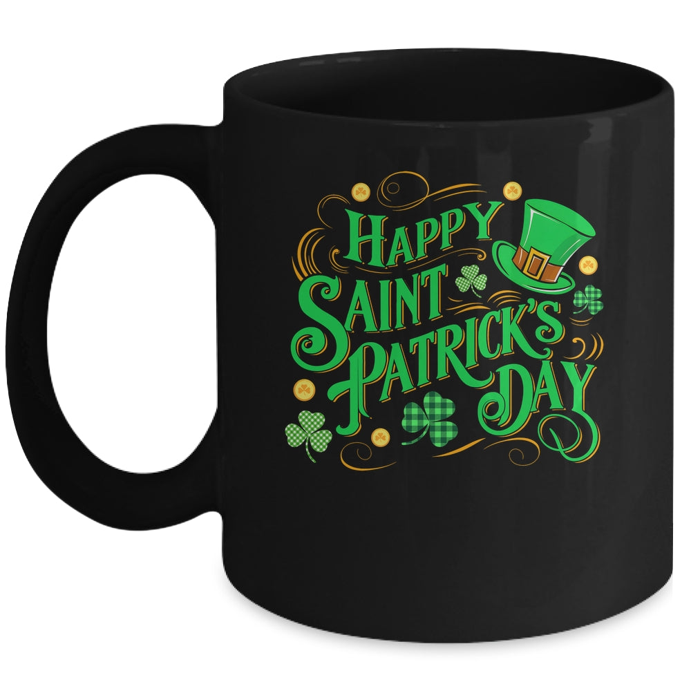 St Patricks Shamrock Happy Saint Patricks Day Men Dad Kids Mug | teecentury
