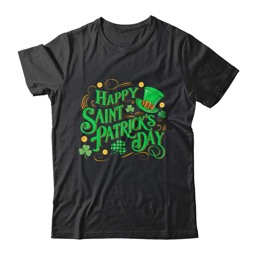 St Patricks Shamrock Happy Saint Patricks Day Men Dad Kids Shirt & Tank Top | teecentury