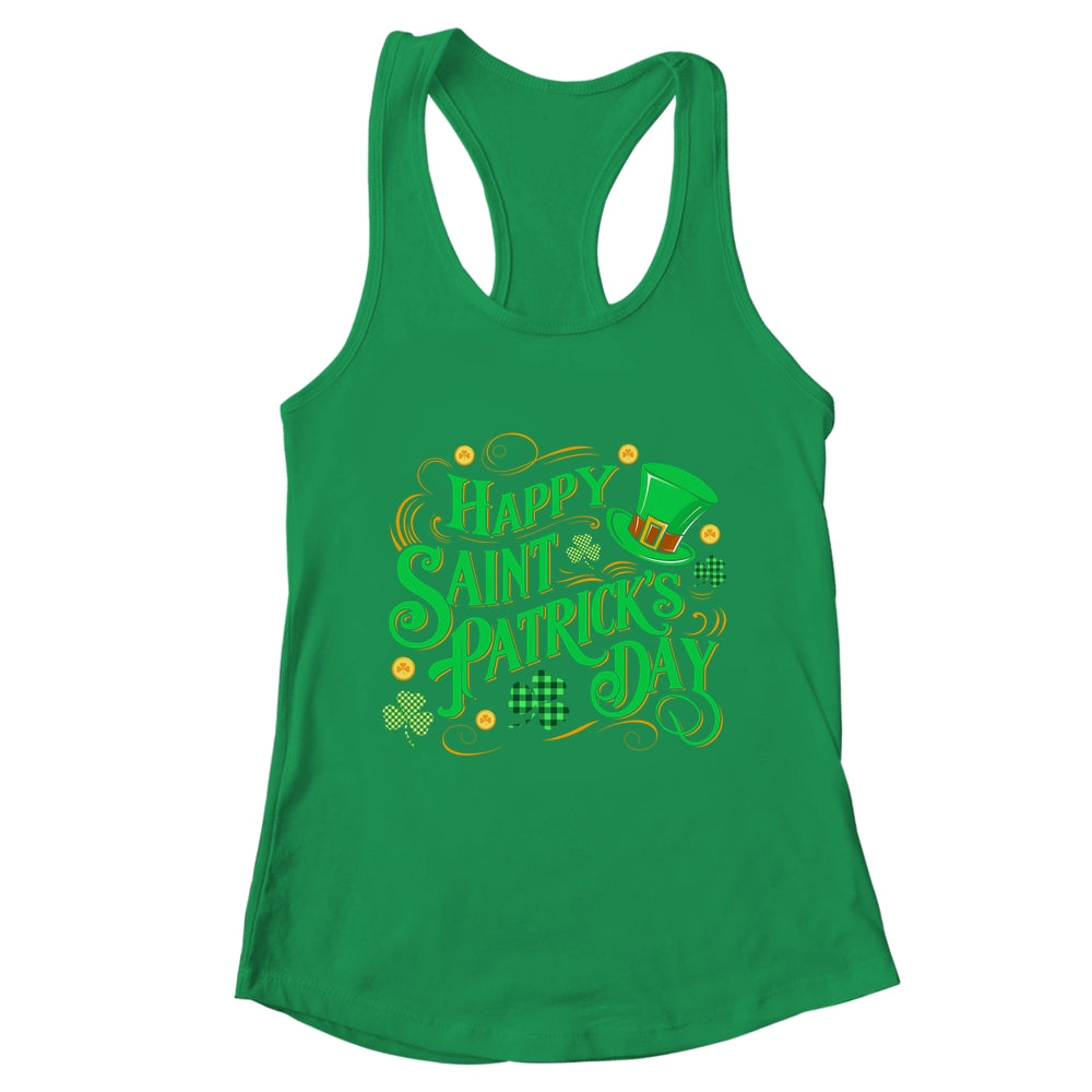 St Patricks Shamrock Happy Saint Patricks Day Men Dad Kids Shirt & Tank Top | teecentury
