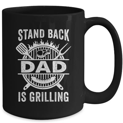Stand Back Dad Is Grilling Funny BBQ Fathers Day Mug | teecentury