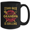 Stand Back Grandpa Is Grilling BBQ Barbecue Fathers Day Mug | teecentury