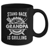 Stand Back Grandpa Is Grilling Funny BBQ Fathers Day Mug | teecentury