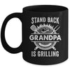 Stand Back Grandpa Is Grilling Funny BBQ Fathers Day Mug | teecentury