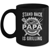 Stand Back Papa Is Grilling Funny BBQ Fathers Day Mug | teecentury