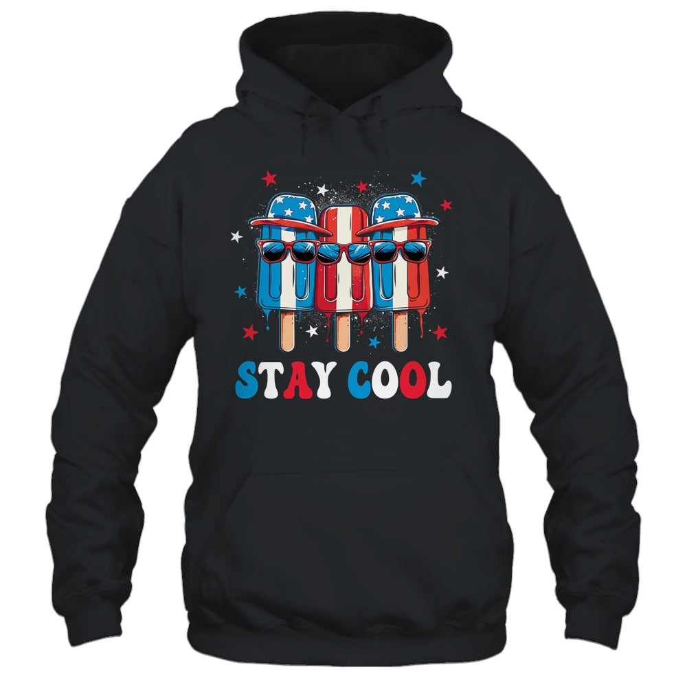 Stay Cool 4th July Boys Men Popsicle USA Flag American Shirt & Tank Top | teecentury