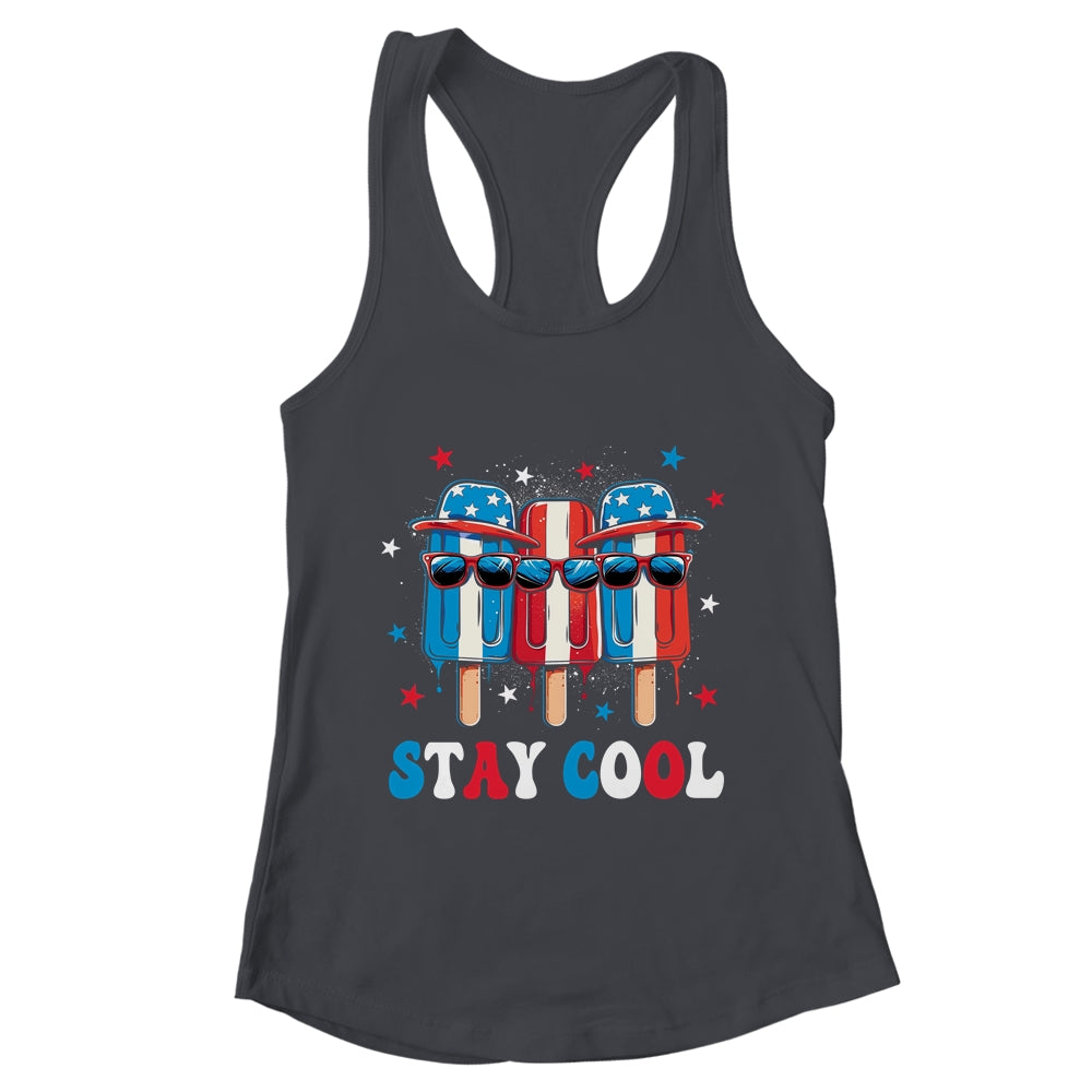 Stay Cool 4th July Boys Men Popsicle USA Flag American Shirt & Tank Top | teecentury