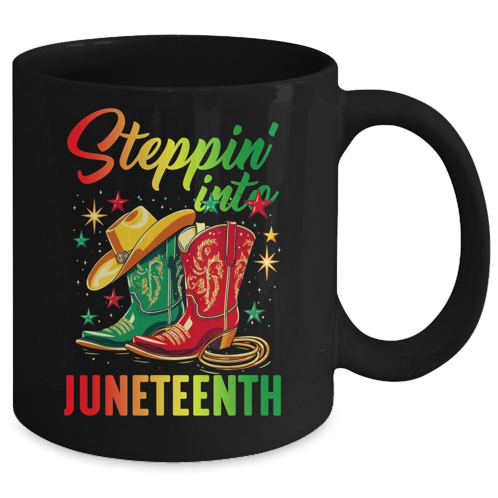 Stepping Into Juneteenth Afro Woman Black Girls Women Mug | teecentury