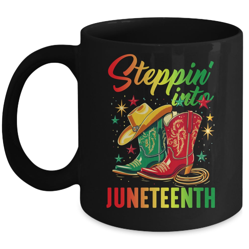 Stepping Into Juneteenth Afro Woman Black Girls Women Mug | teecentury