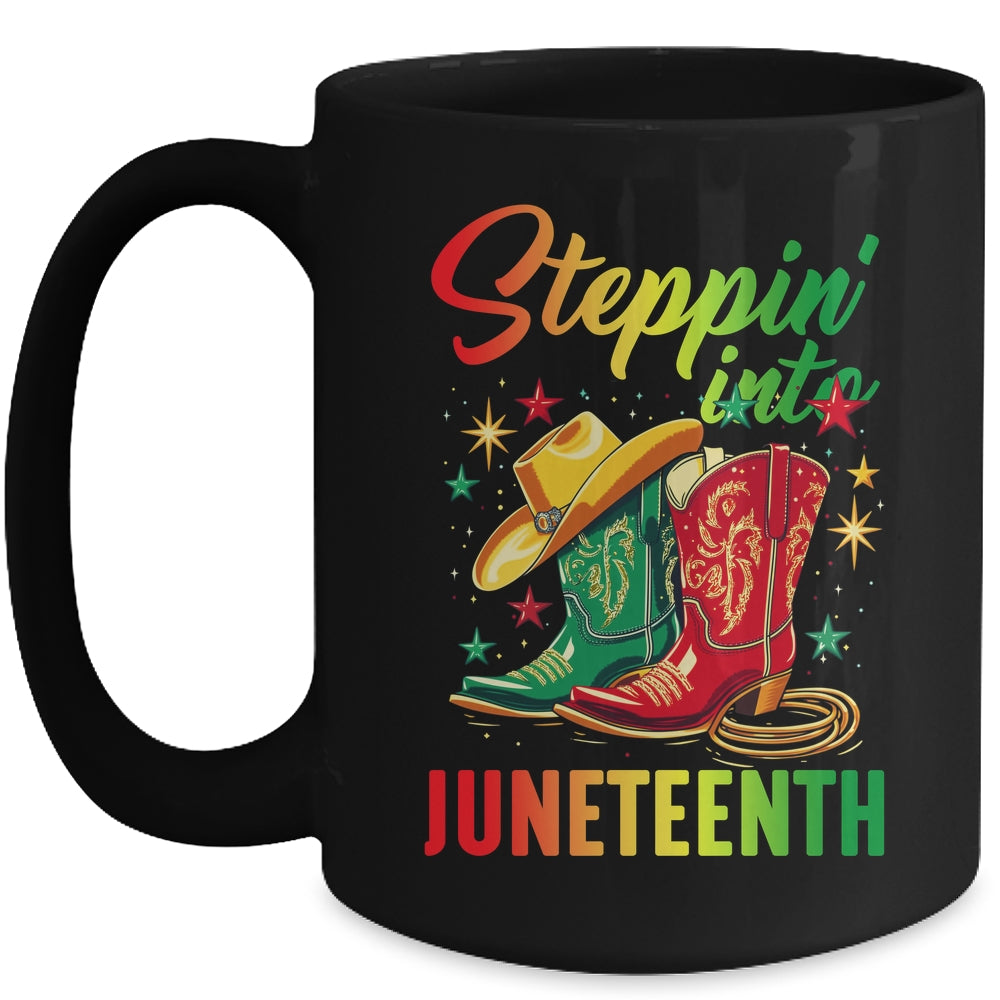 Stepping Into Juneteenth Afro Woman Black Girls Women Mug | teecentury