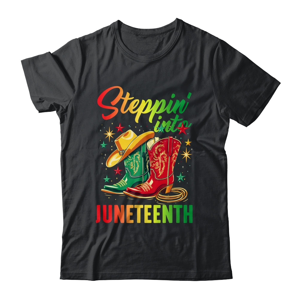 Stepping Into Juneteenth Afro Woman Black Girls Women Shirt & Tank Top | teecentury