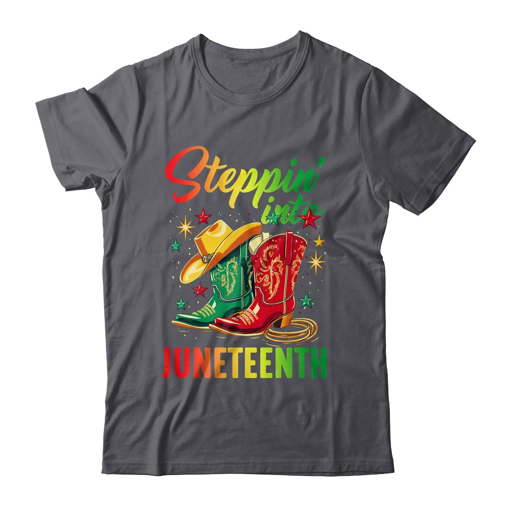 Stepping Into Juneteenth Afro Woman Black Girls Women Shirt & Tank Top | teecentury