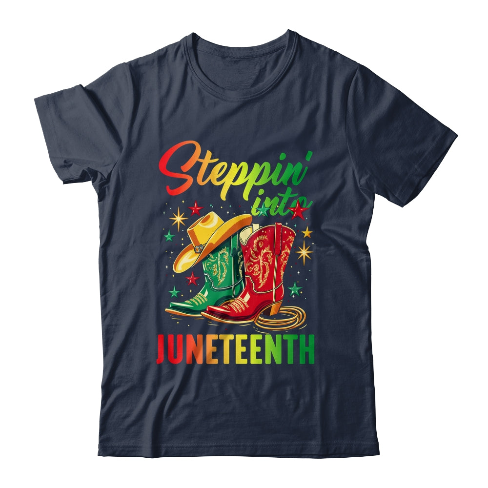 Stepping Into Juneteenth Afro Woman Black Girls Women Shirt & Tank Top | teecentury