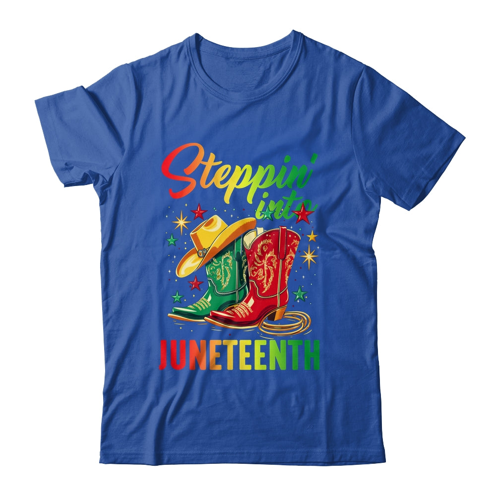 Stepping Into Juneteenth Afro Woman Black Girls Women Shirt & Tank Top | teecentury
