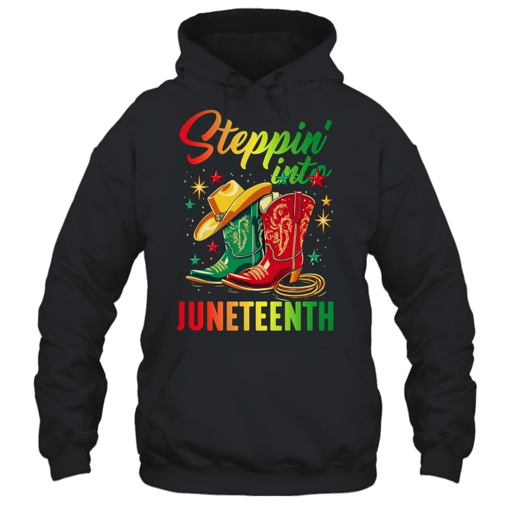 Stepping Into Juneteenth Afro Woman Black Girls Women Shirt & Tank Top | teecentury