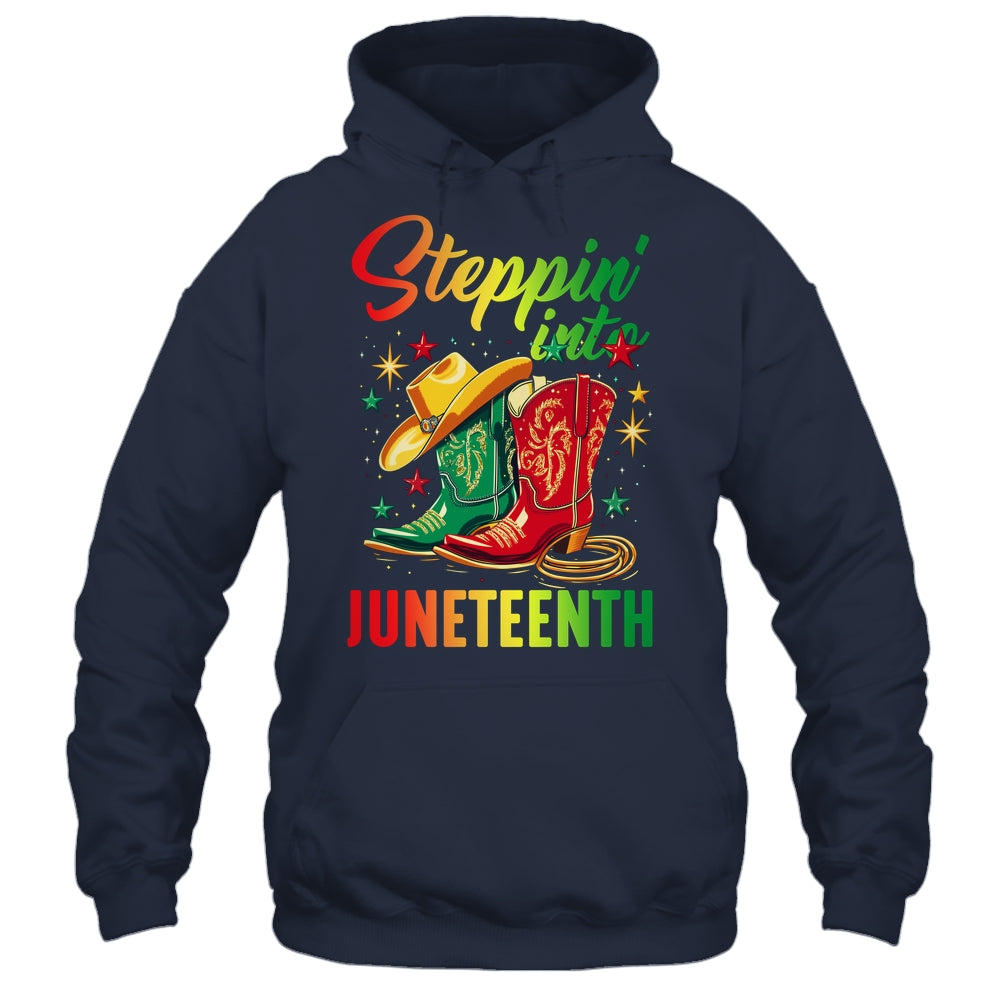 Stepping Into Juneteenth Afro Woman Black Girls Women Shirt & Tank Top | teecentury