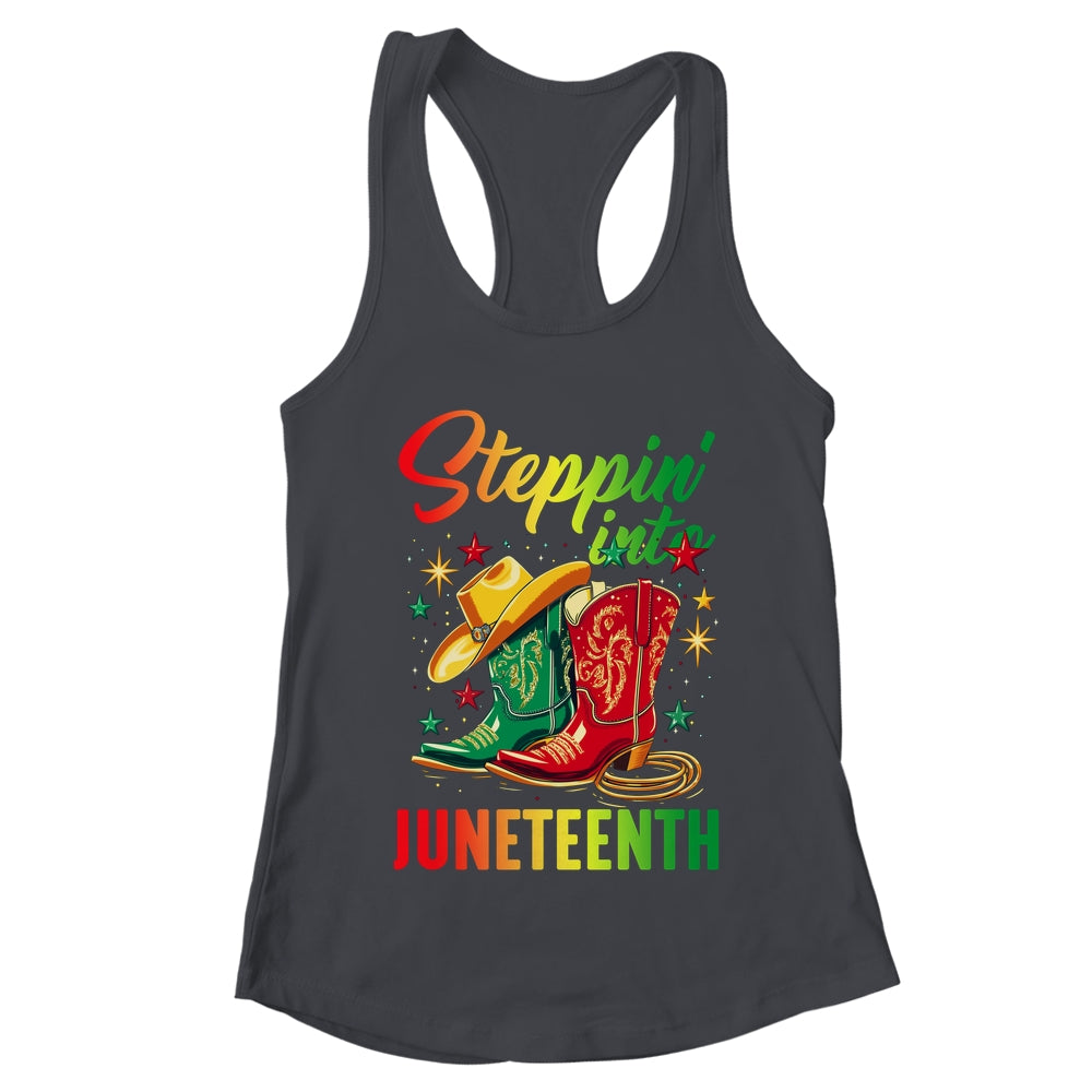 Stepping Into Juneteenth Afro Woman Black Girls Women Shirt & Tank Top | teecentury