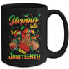 Stepping Into Juneteenth Afro Women Black Girls Sneakers Mug | teecentury