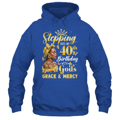 Stepping Into My 40th Birthday Afro Woman Religious Birthday Shirt & Tank Top | teecentury