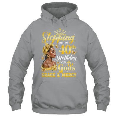 Stepping Into My 40th Birthday Afro Woman Religious Birthday Shirt & Tank Top | teecentury