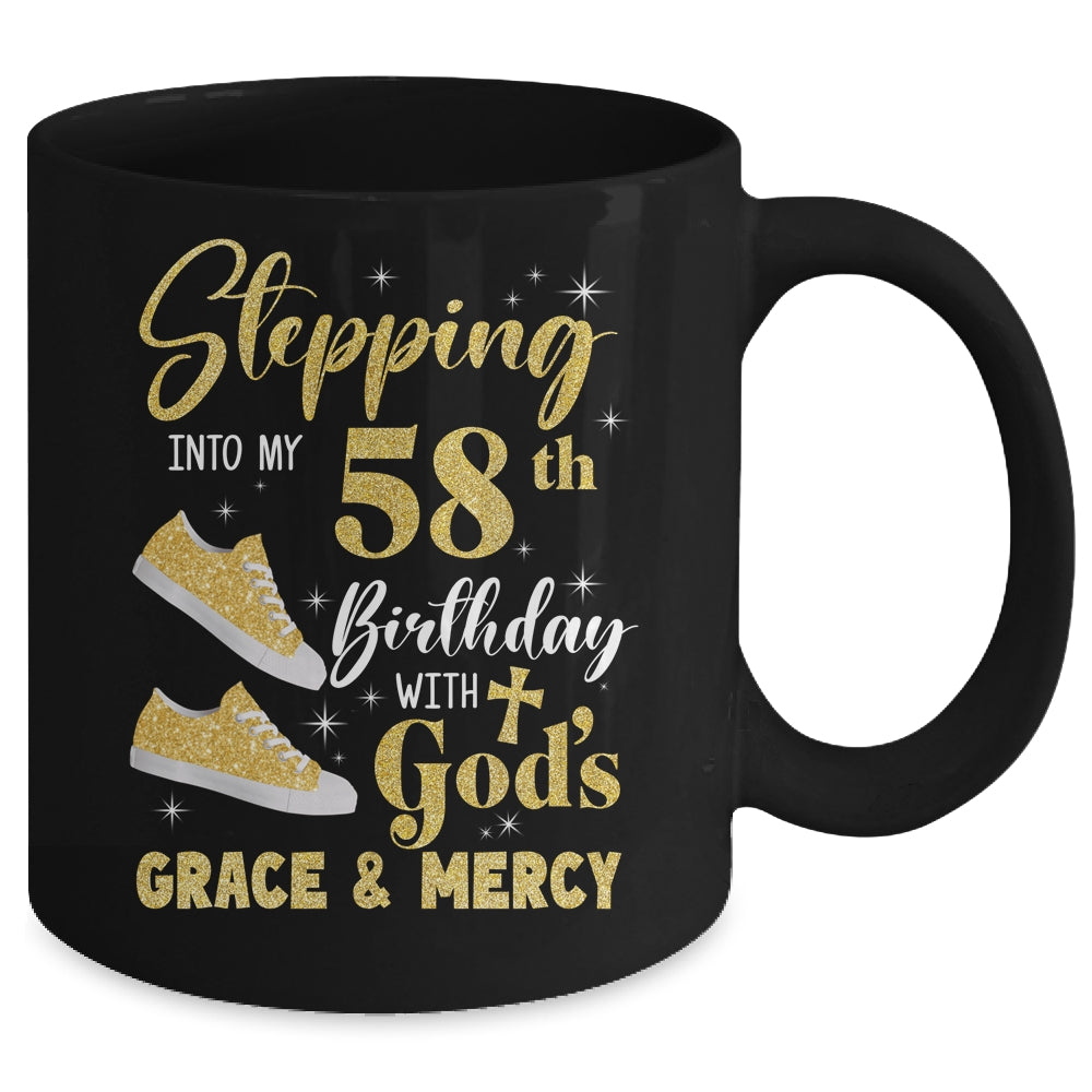 Stepping Into My 58th Birthday With Gods Grace And Mercy Women Mug | teecentury