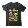 Stepping Into My 70th Birthday Afro Woman Religious Birthday Shirt & Tank Top | teecentury