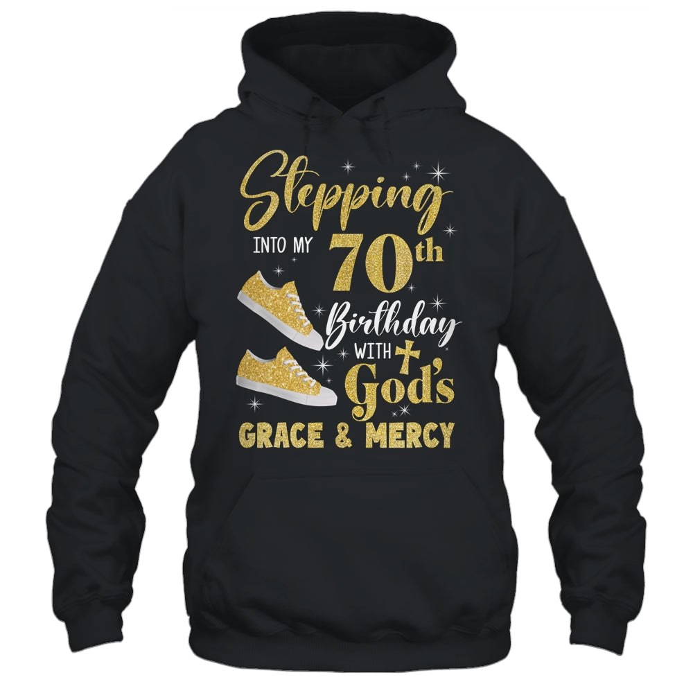 Stepping Into My 70th Birthday With Gods Grace And Mercy Women Shirt & Tank Top | teecentury