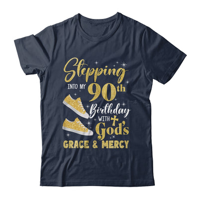 Stepping Into My 90th Birthday With Gods Grace And Mercy Women Shirt & Tank Top | teecentury
