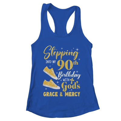 Stepping Into My 90th Birthday With Gods Grace And Mercy Women Shirt & Tank Top | teecentury