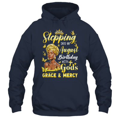 Stepping Into My August Birthday Afro Woman Religious Bday Shirt & Tank Top | teecentury