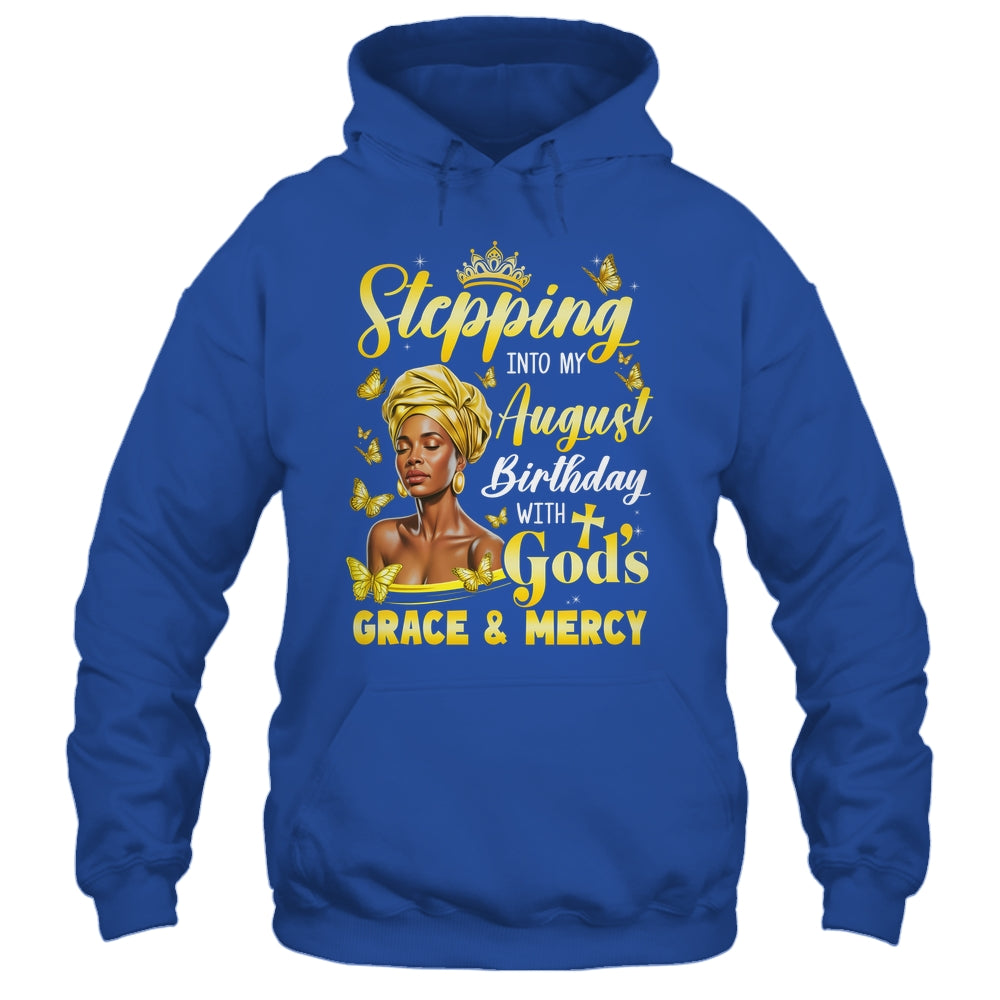 Stepping Into My August Birthday Afro Woman Religious Bday Shirt & Tank Top | teecentury