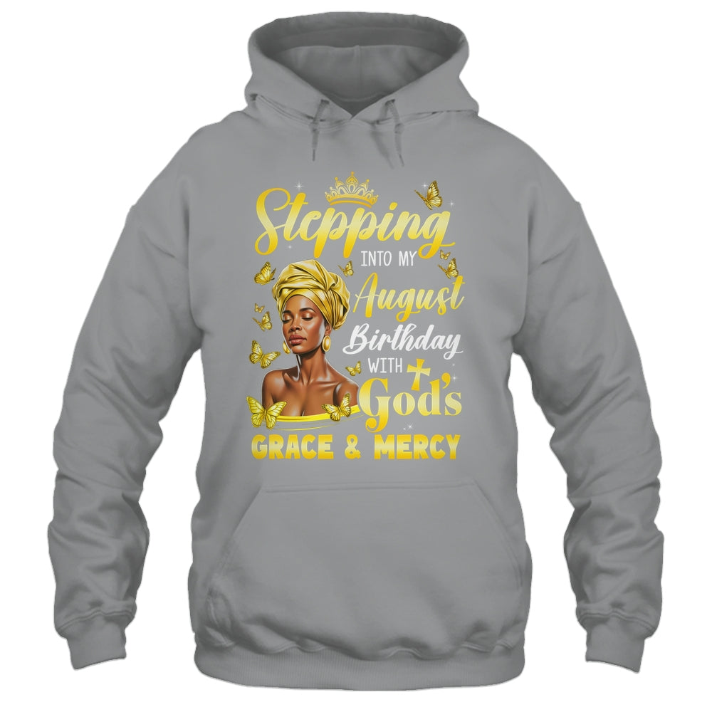 Stepping Into My August Birthday Afro Woman Religious Bday Shirt & Tank Top | teecentury