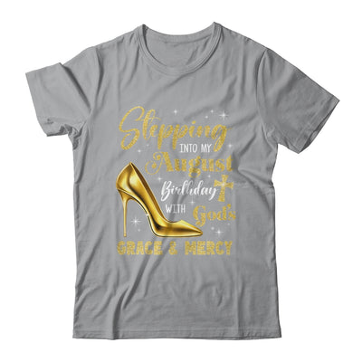 Stepping Into My August Birthday With Gods Grace Mercy Grandma Shirt & Tank Top | teecentury