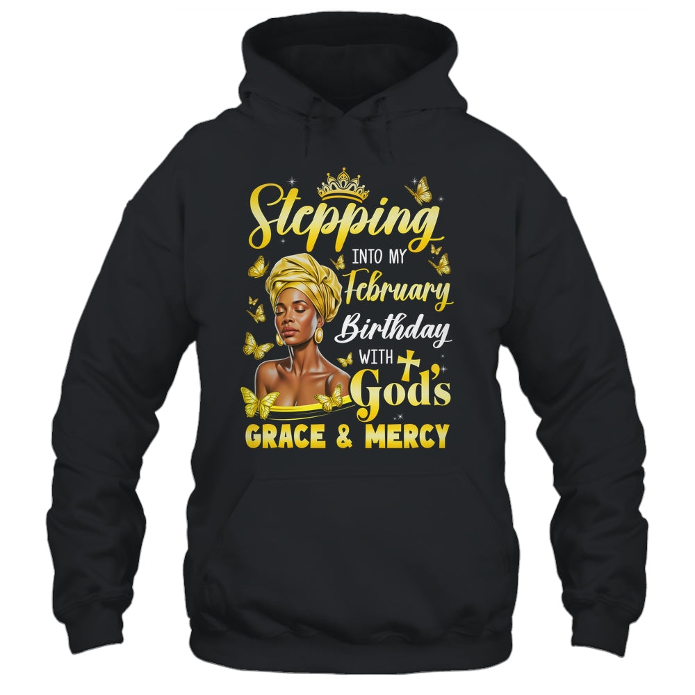 Stepping Into My February Birthday Afro Woman Religious Bday Shirt & Tank Top | teecentury