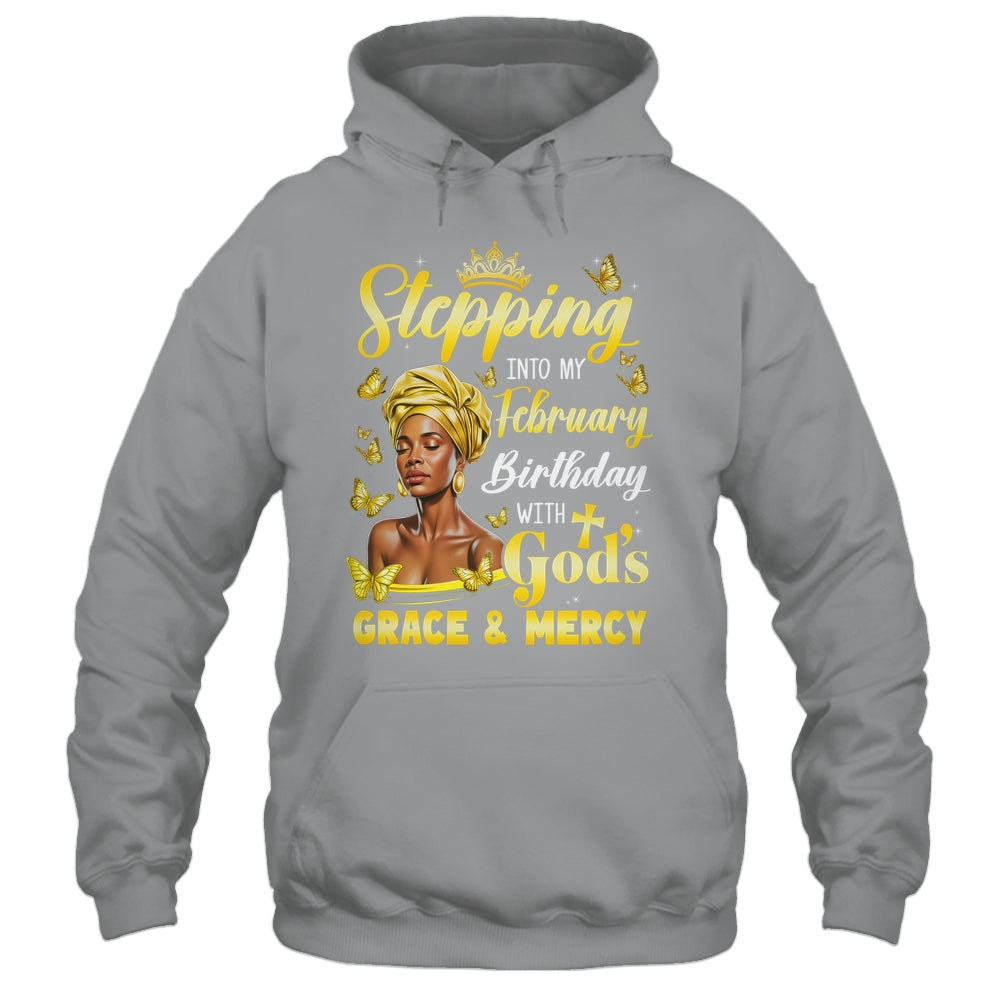 Stepping Into My February Birthday Afro Woman Religious Bday Shirt & Tank Top | teecentury
