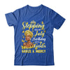 Stepping Into My July Birthday Afro Woman Religious Bday Shirt & Tank Top | teecentury