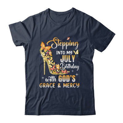 Stepping Into My July Birthday With Gods Grace Mercy Shirt & Tank Top | teecentury