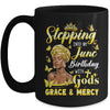 Stepping Into My June Birthday Afro Woman Religious Bday Mug | teecentury