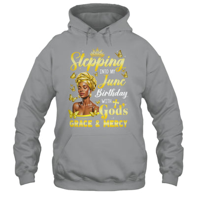 Stepping Into My June Birthday Afro Woman Religious Bday Shirt & Tank Top | teecentury