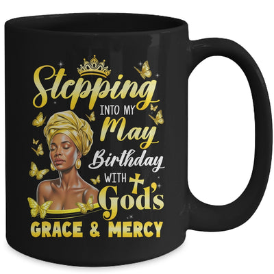 Stepping Into My May Birthday Afro Woman Religious Bday Mug | teecentury