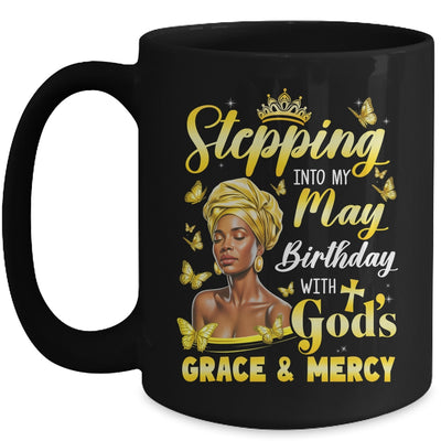 Stepping Into My May Birthday Afro Woman Religious Bday Mug | teecentury