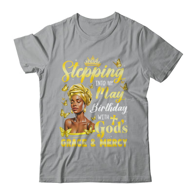 Stepping Into My May Birthday Afro Woman Religious Bday Shirt & Tank Top | teecentury