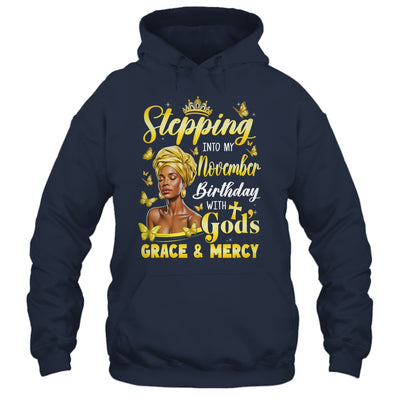Stepping Into My November Birthday Afro Woman Religious Bday Shirt & Tank Top | teecentury