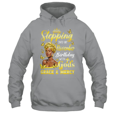 Stepping Into My November Birthday Afro Woman Religious Bday Shirt & Tank Top | teecentury